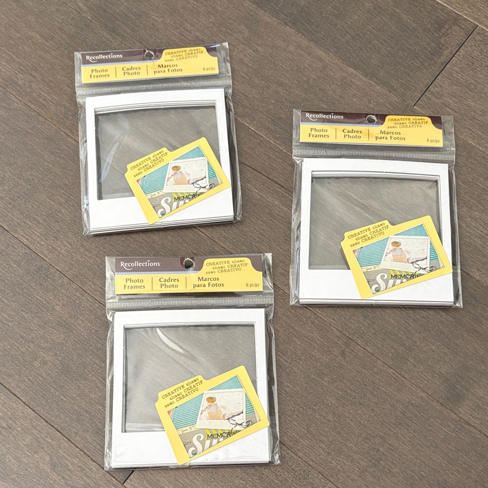 RECOLLECTIONS White Paper Photo Frames, Card Making Scrapbooking Keepsake Album